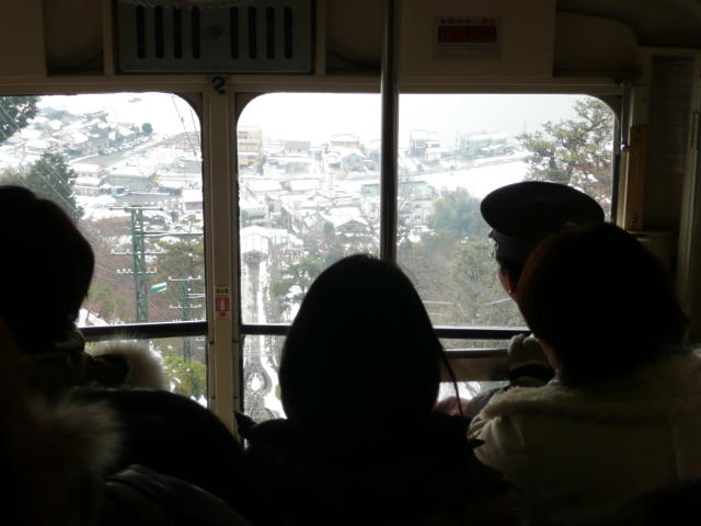 笠松公園のケーブルカー